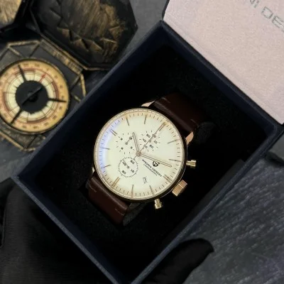 Мужские часы Pagani Design PD-2720 Gold-White-Brown